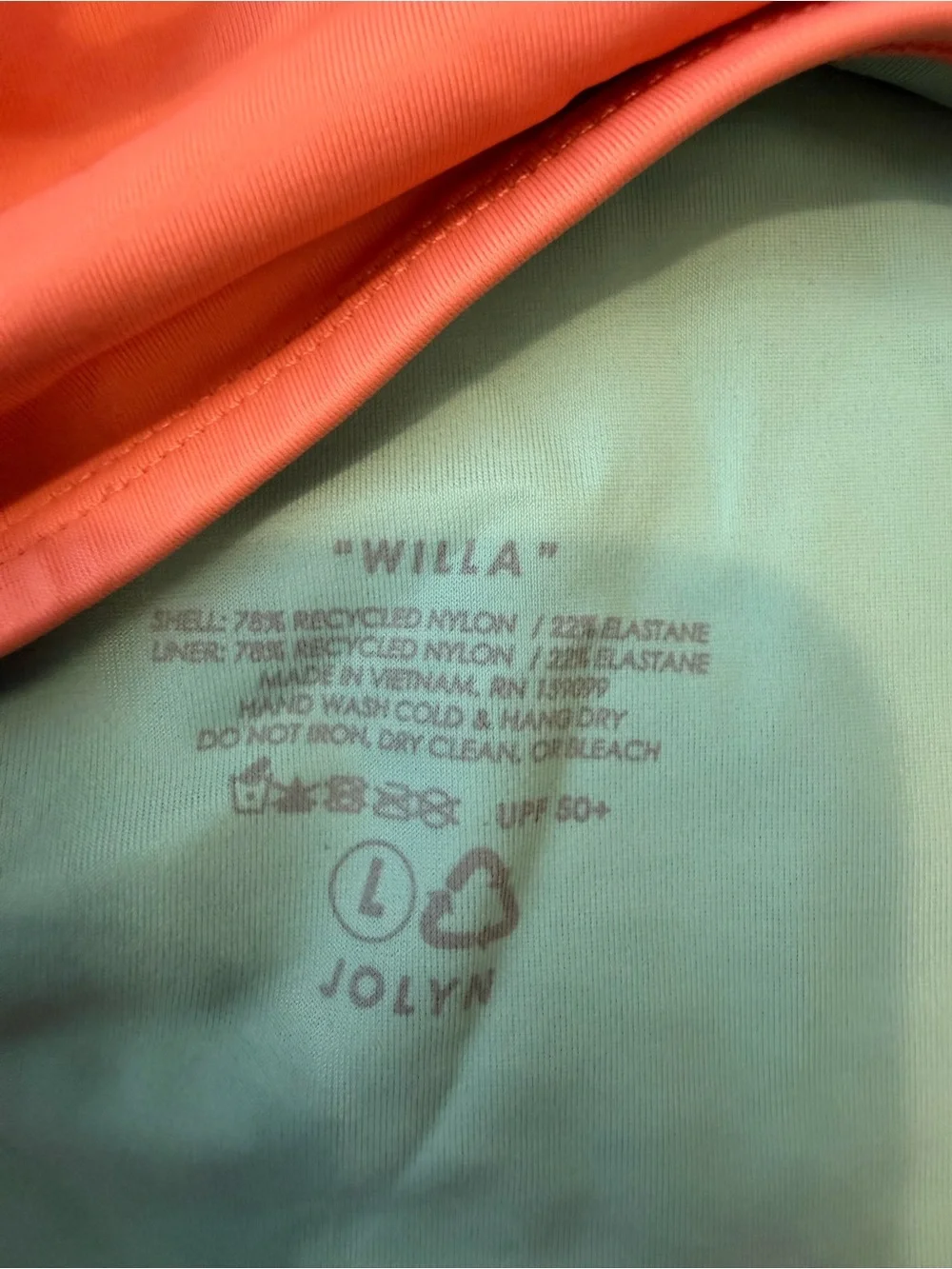 Jolyn WILLA Orange One-Shoulder Bikini Top